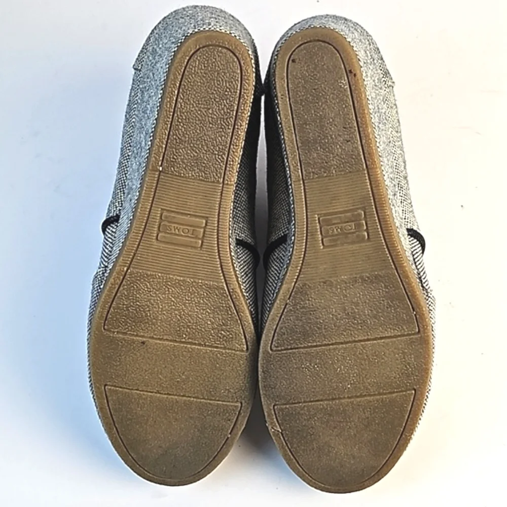 Toms Desert Wedge Linen Tweed Black White Metallic Gold Lace-up Ankle Bootie